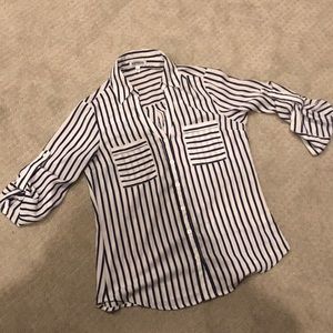 Express blue striped portofino shirt - xs